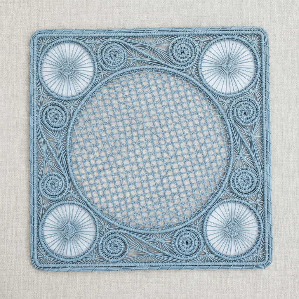 Caracol Square Handwoven Iraca Placemat