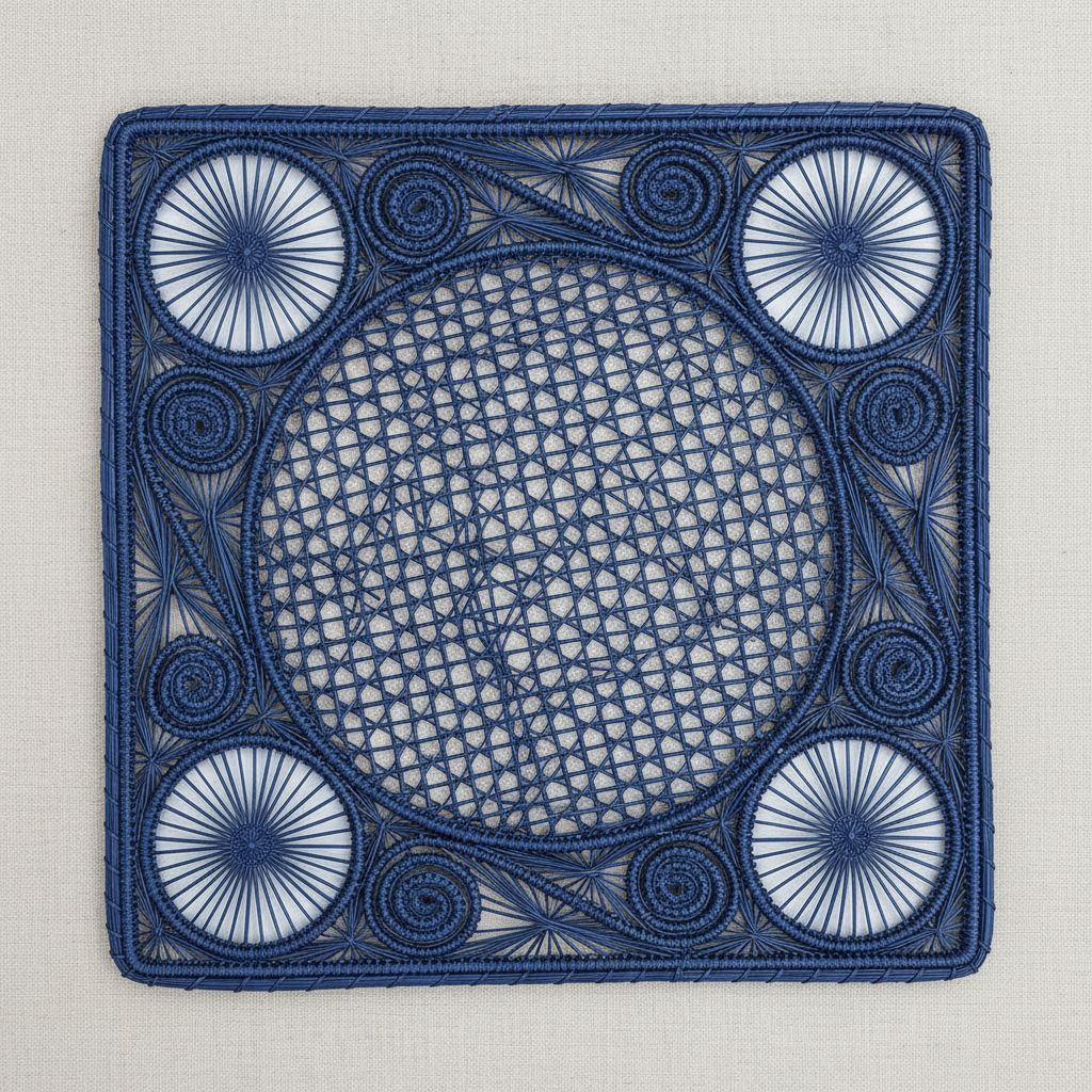 Caracol Square Handwoven Iraca Placemat