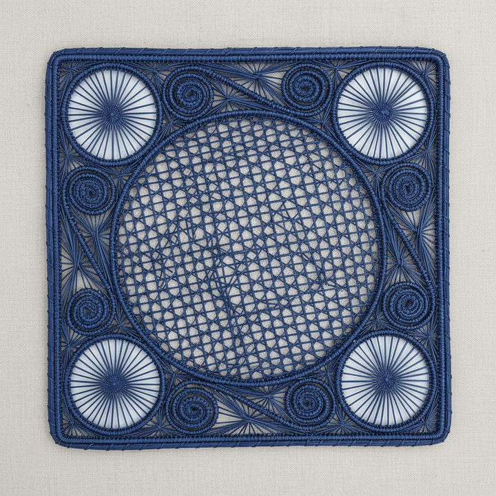 Caracol Square Handwoven Iraca Placemat