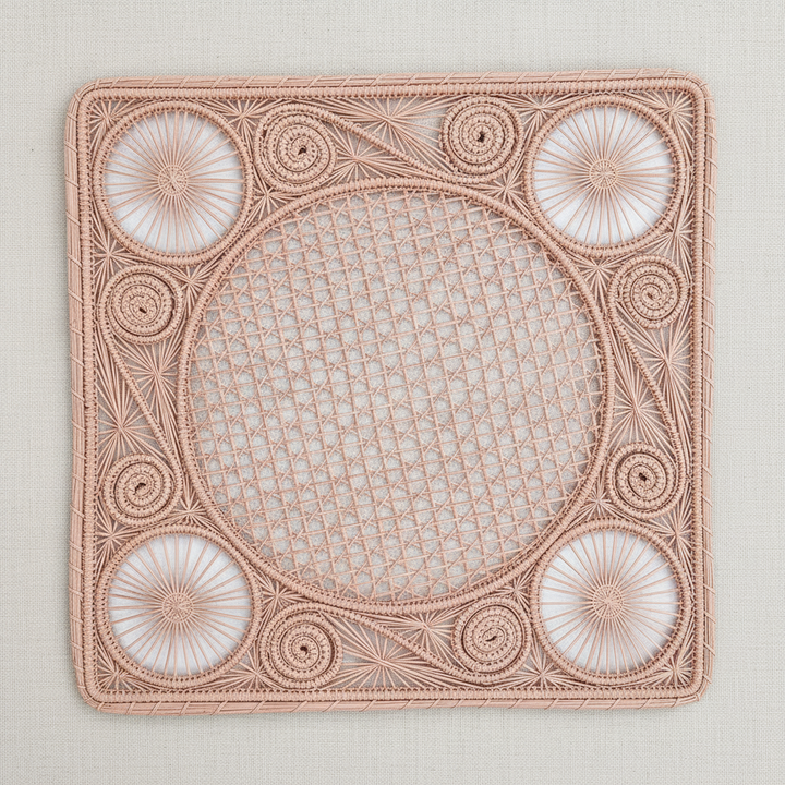 Caracol Square Handwoven Iraca Placemat