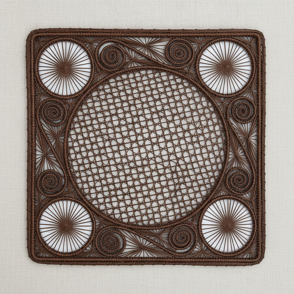 Caracol Square Handwoven Iraca Placemat