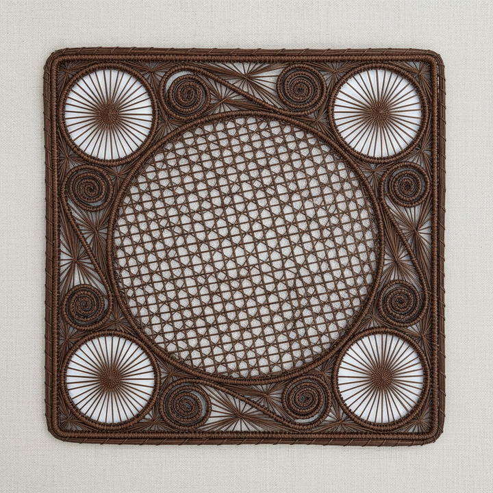 Caracol Square Handwoven Iraca Placemat