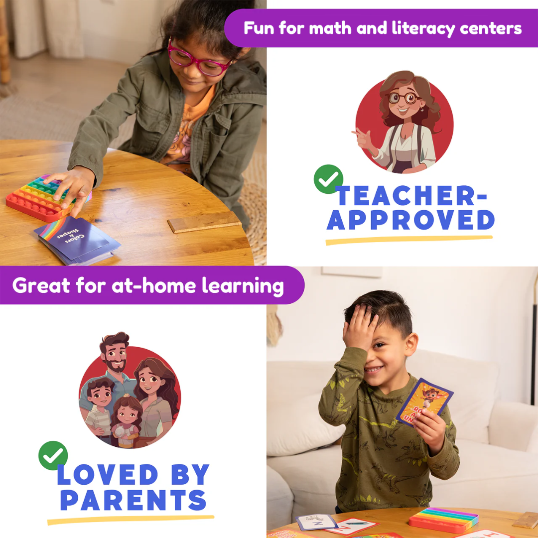Learning cards used at home with teacher-approved educational card bundle