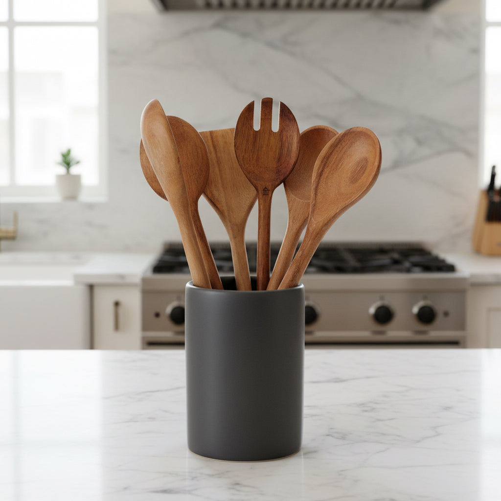 Concrete Utensil/Wine Holder: Charcoal
