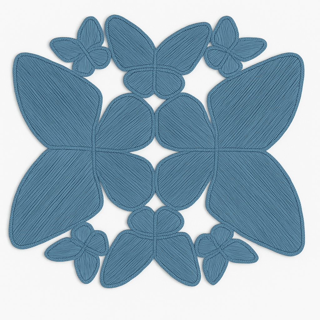 Butterfly Handwoven Iraca Palm Placemat — Placemats, [material], MacondoForever
