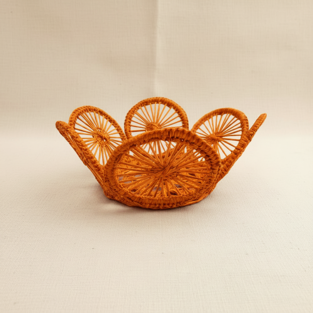 Circles Personal Handwoven Mini Bread Iraca Basket