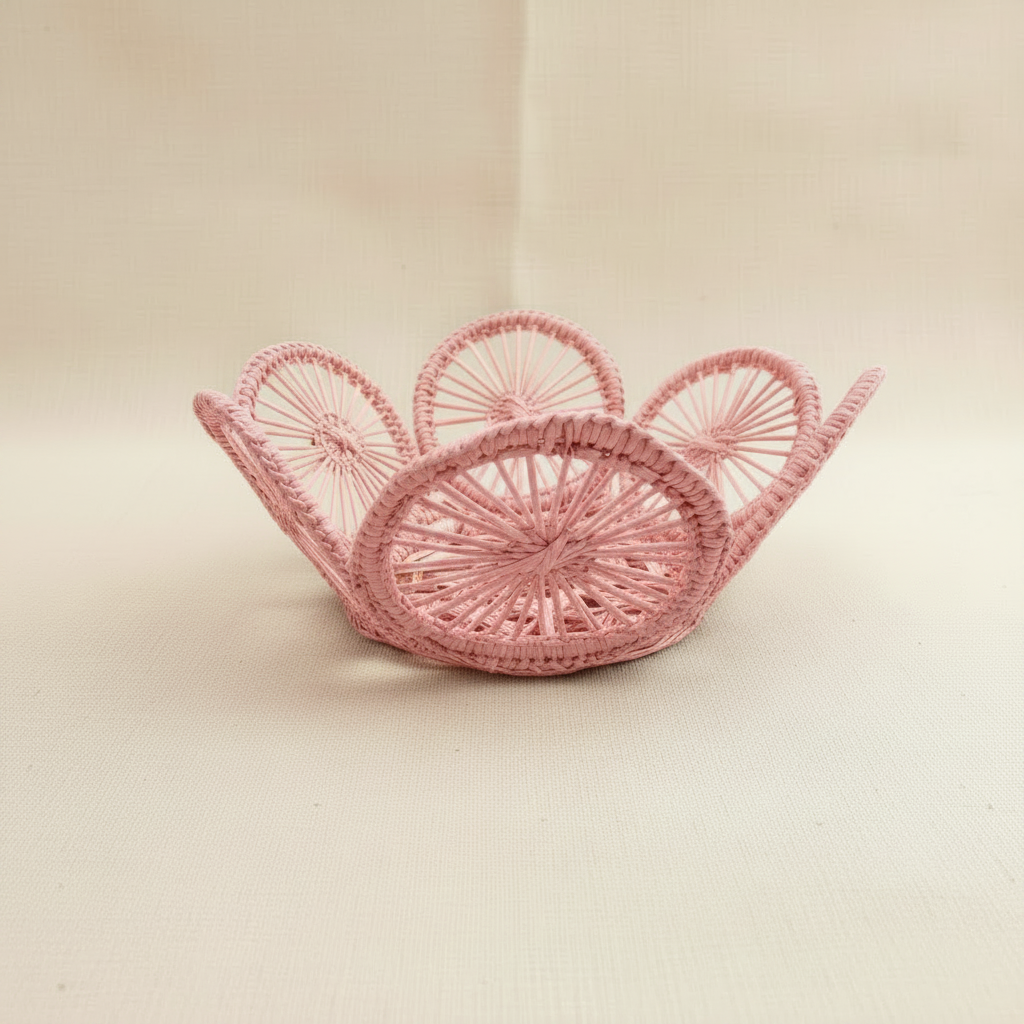 Circles Personal Handwoven Mini Bread Iraca Basket