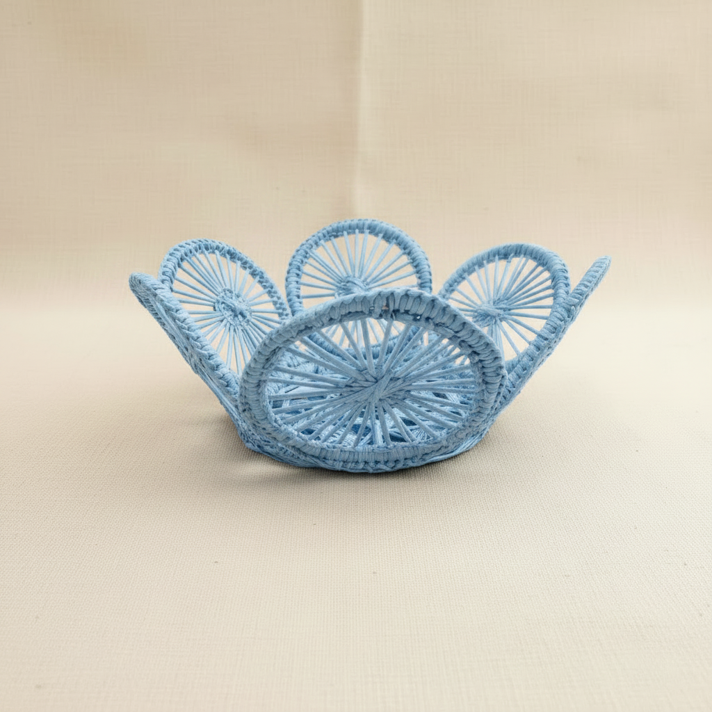 Circles Personal Handwoven Mini Bread Iraca Basket
