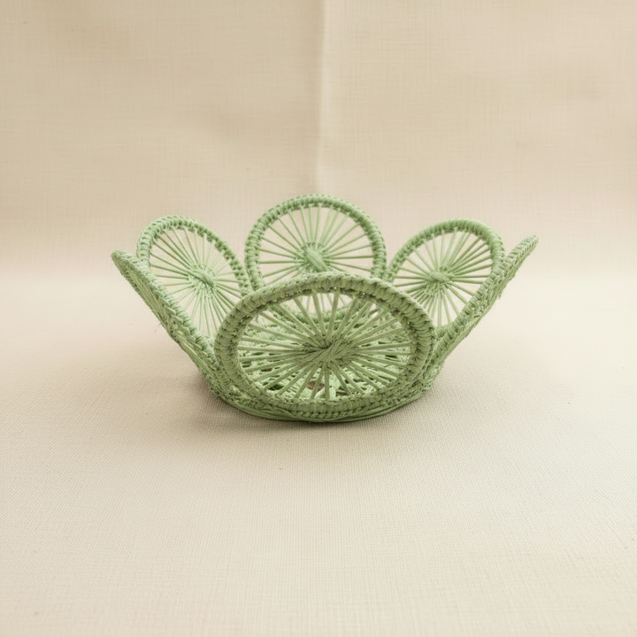 Circles Personal Handwoven Mini Bread Iraca Basket