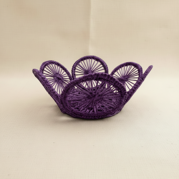 Circles Personal Handwoven Mini Bread Iraca Basket