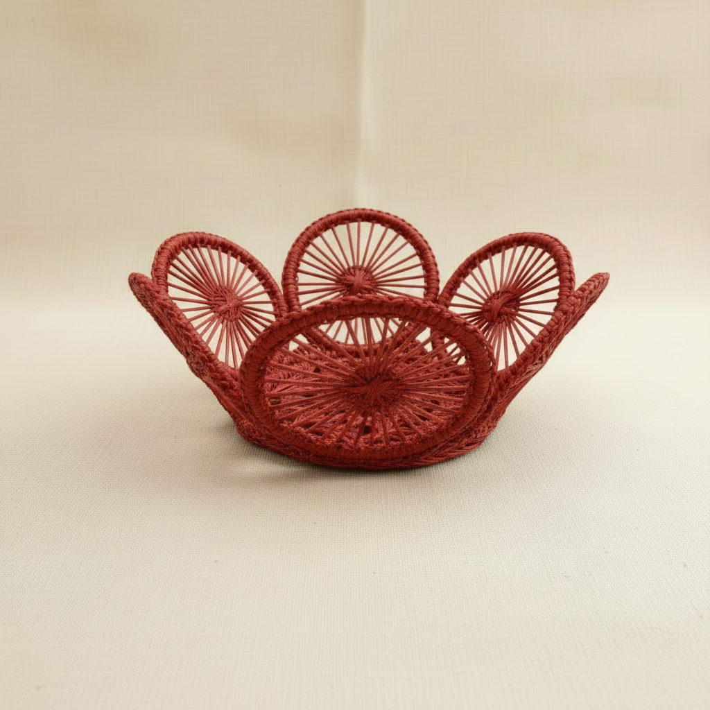 Circles Personal Handwoven Mini Bread Iraca Basket