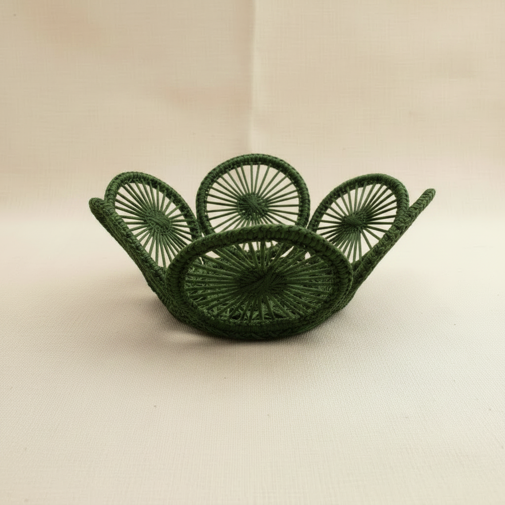 Circles Personal Handwoven Mini Bread Iraca Basket