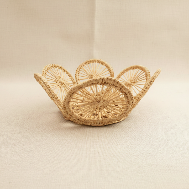 Circles Personal Handwoven Mini Bread Iraca Basket