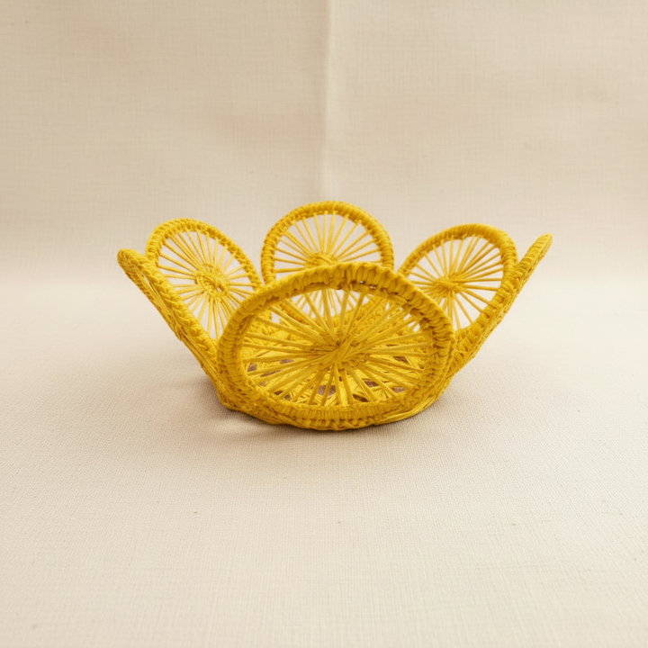Circles Personal Handwoven Mini Bread Iraca Basket