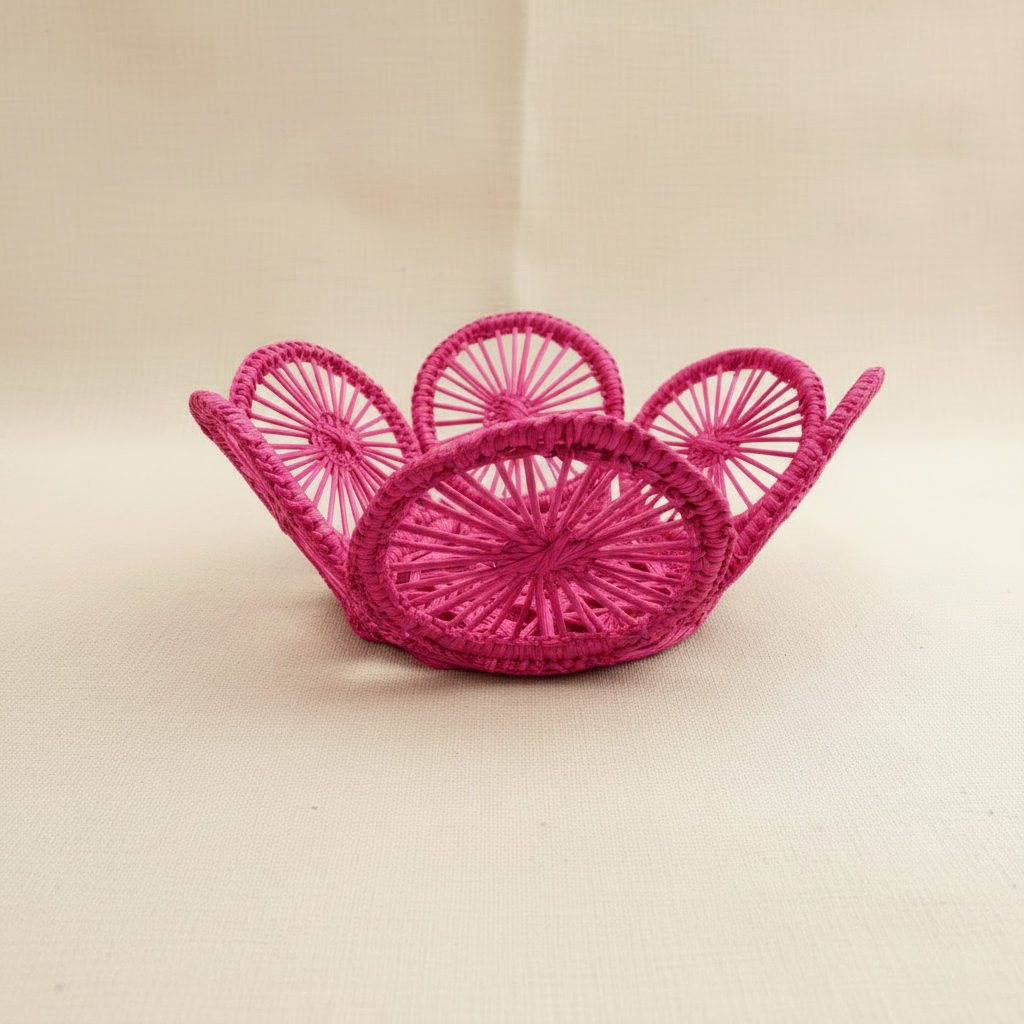 Circles Personal Handwoven Mini Bread Iraca Basket