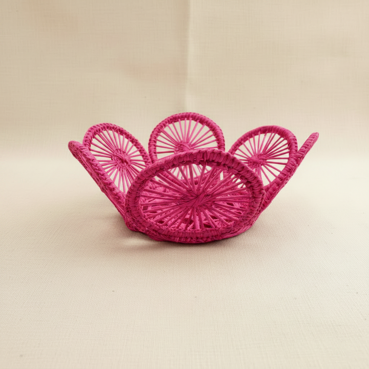 Circles Personal Handwoven Mini Bread Iraca Basket