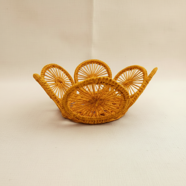 Circles Personal Handwoven Mini Bread Iraca Basket