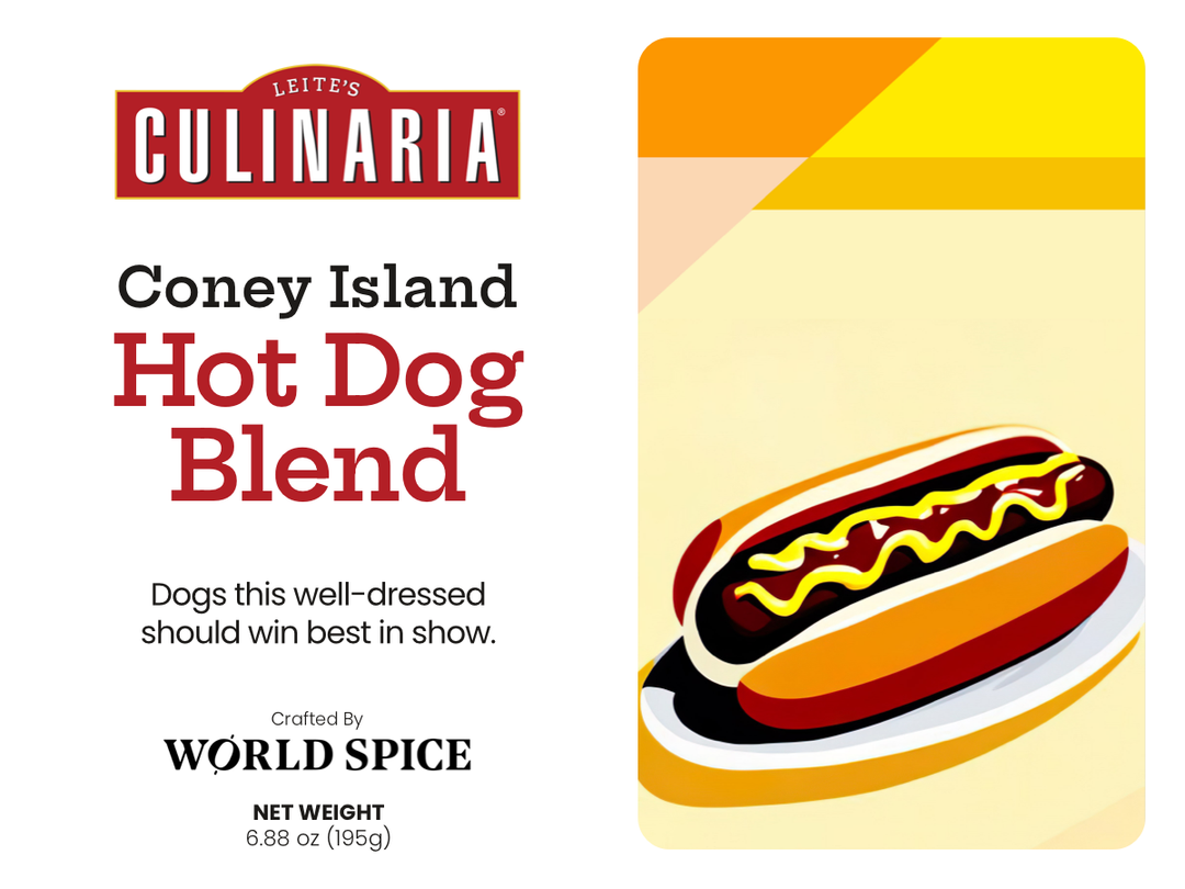 Culinaria Coney Island Hot Dog Blend package front with hot dog illustration