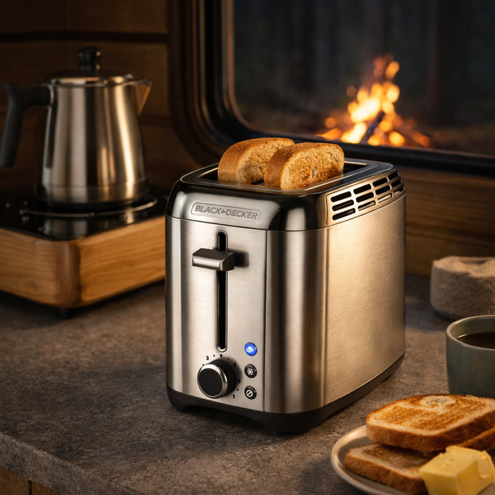 Black+Decker 2‑Slice Toaster—Stainless Steel
