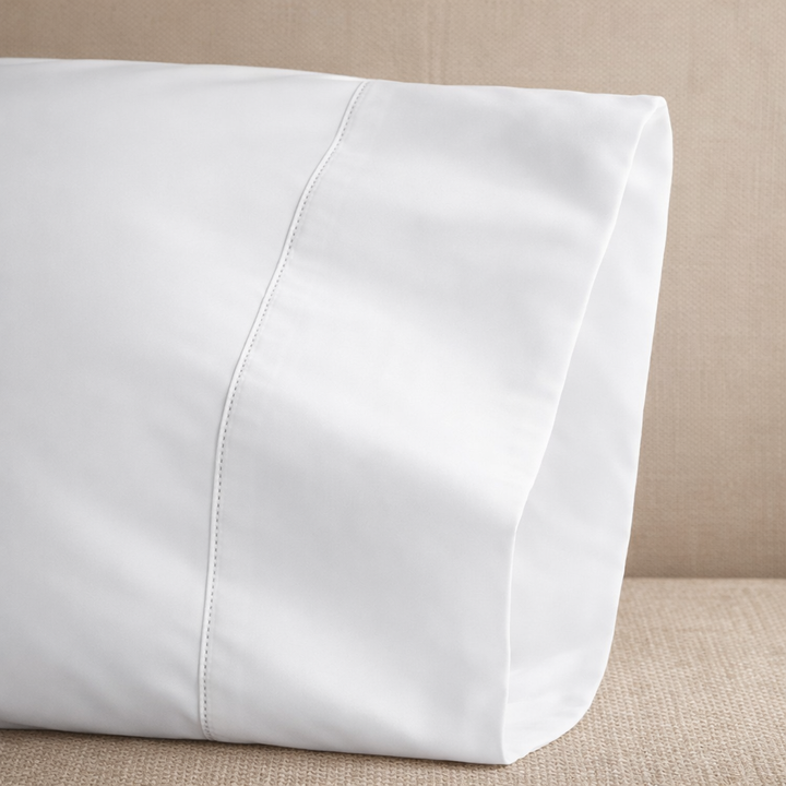 Organic Cotton Percale Sheet Set—270 TC with Picot Embroidery