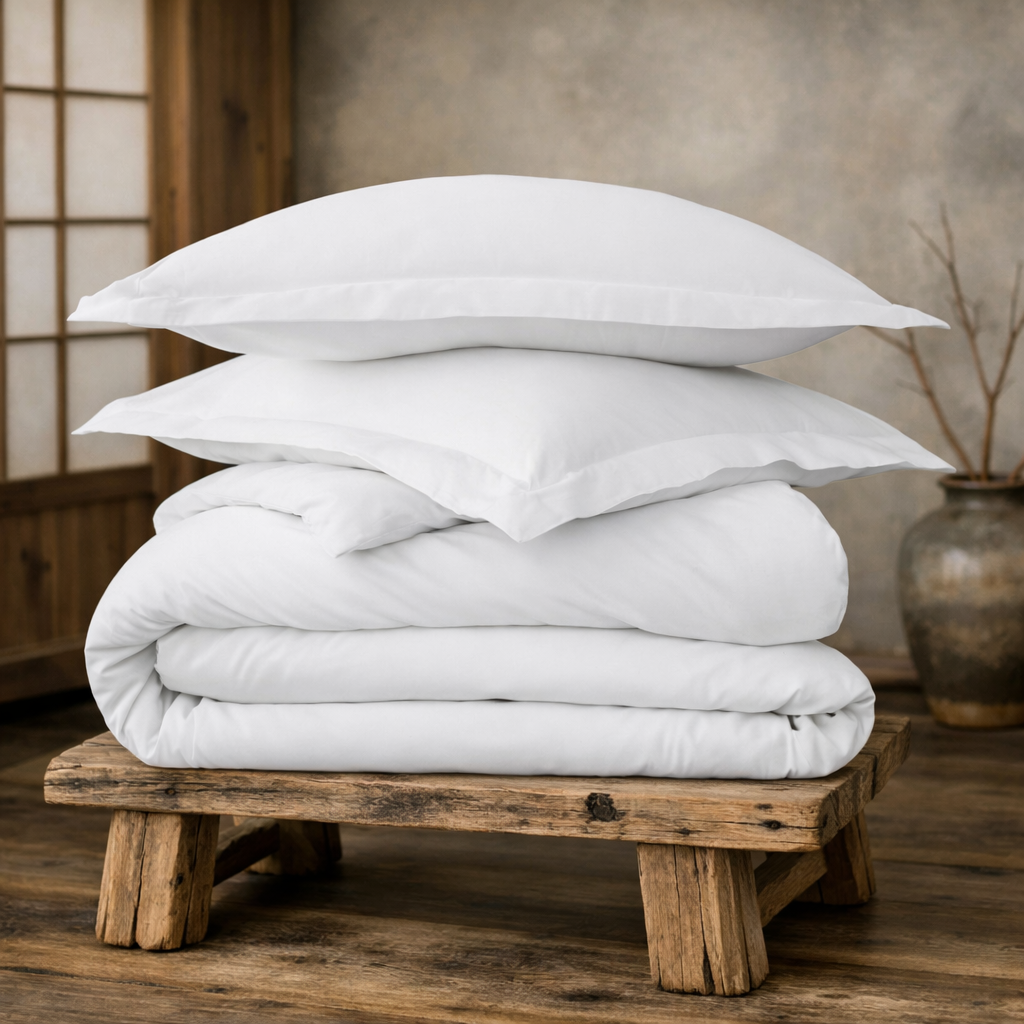 Organic Cotton Sateen Duvet Cover & Sham Set—300 TC