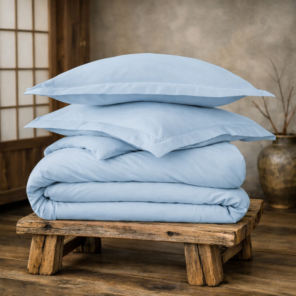 Organic Cotton Sateen Duvet Cover & Sham Set—300 TC