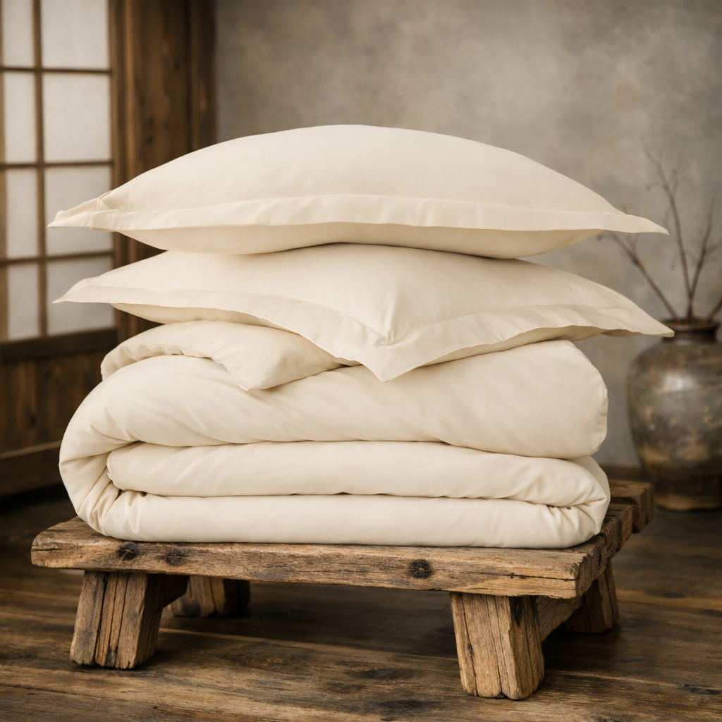 Organic Cotton Sateen Duvet Cover & Sham Set—300 TC