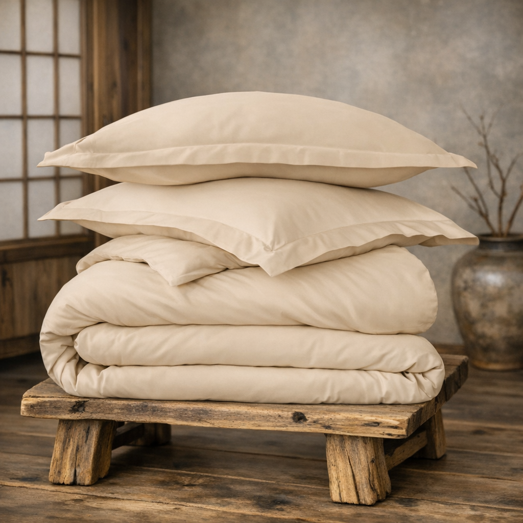 Organic Cotton Sateen Duvet Cover & Sham Set—300 TC