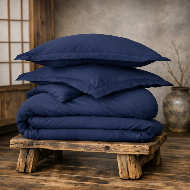 Organic Cotton Sateen Duvet Cover & Sham Set—300 TC