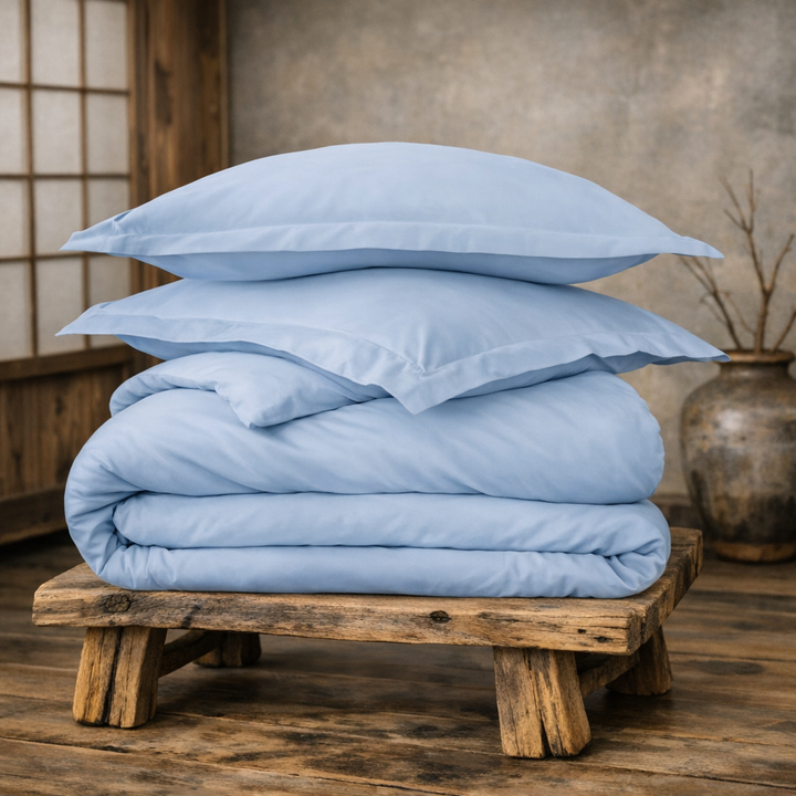 Organic Cotton Sateen Duvet Cover & Sham Set—300 TC
