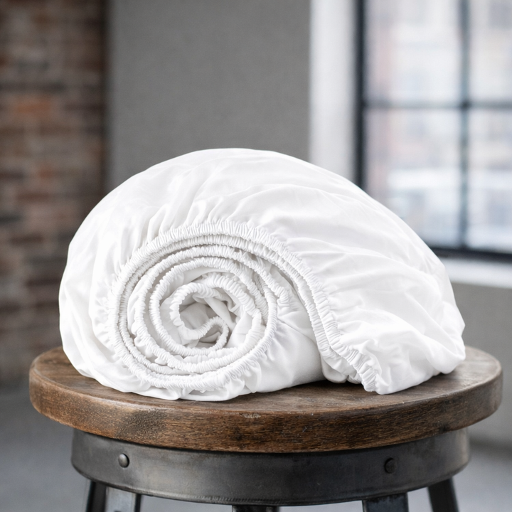 Organic Cotton Sateen Fitted Sheet—300 TC