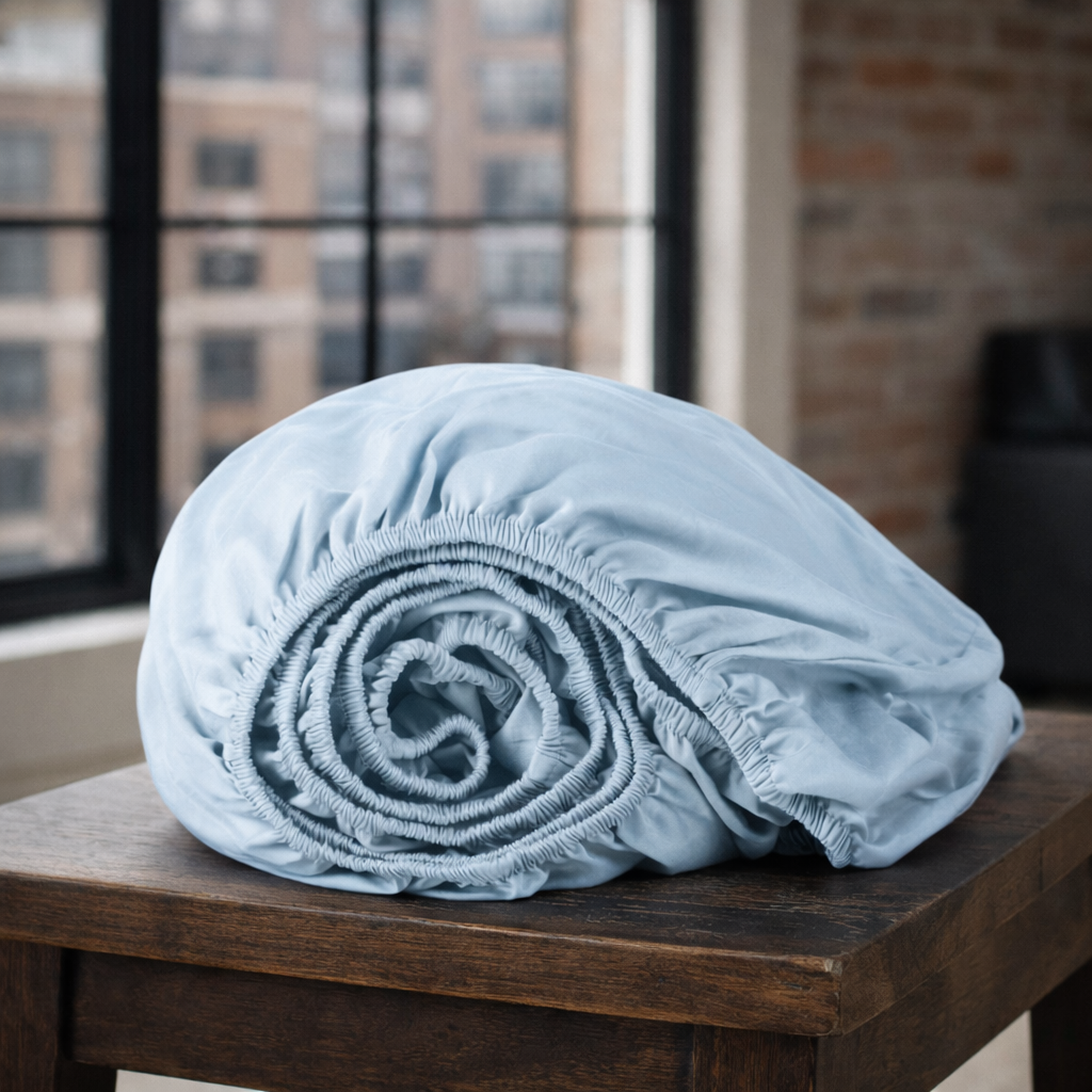 Organic Cotton Sateen Fitted Sheet—300 TC