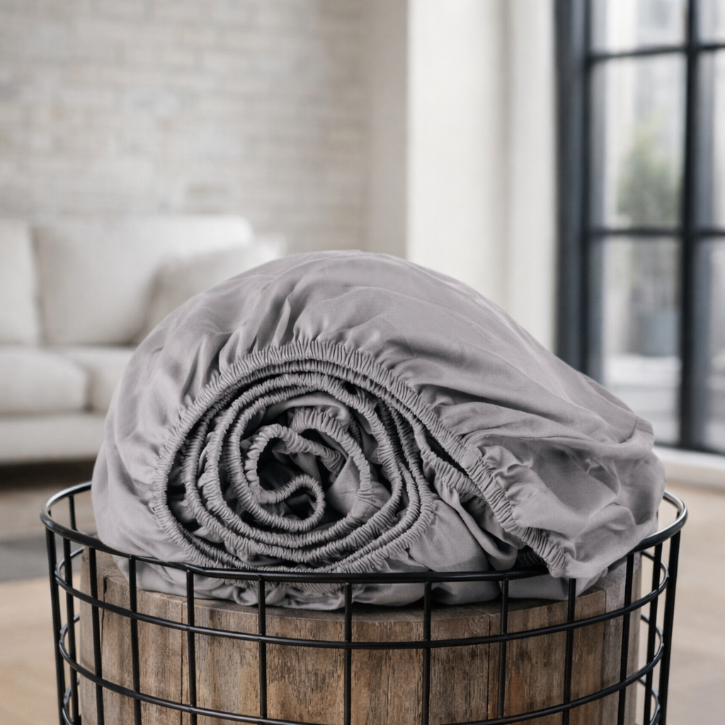 Organic Cotton Sateen Fitted Sheet—300 TC