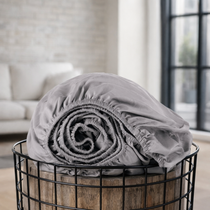 Organic Cotton Sateen Fitted Sheet—300 TC