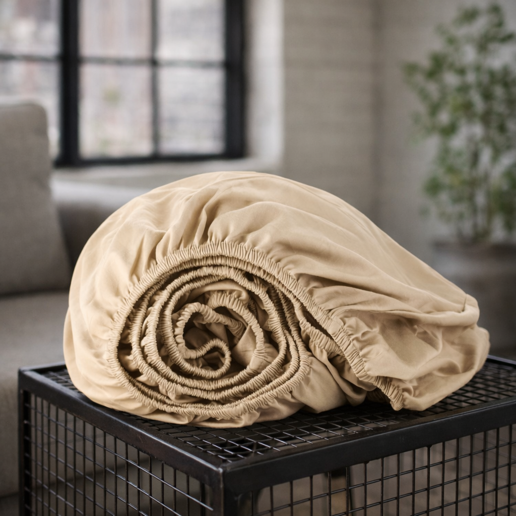 Organic Cotton Sateen Fitted Sheet—300 TC