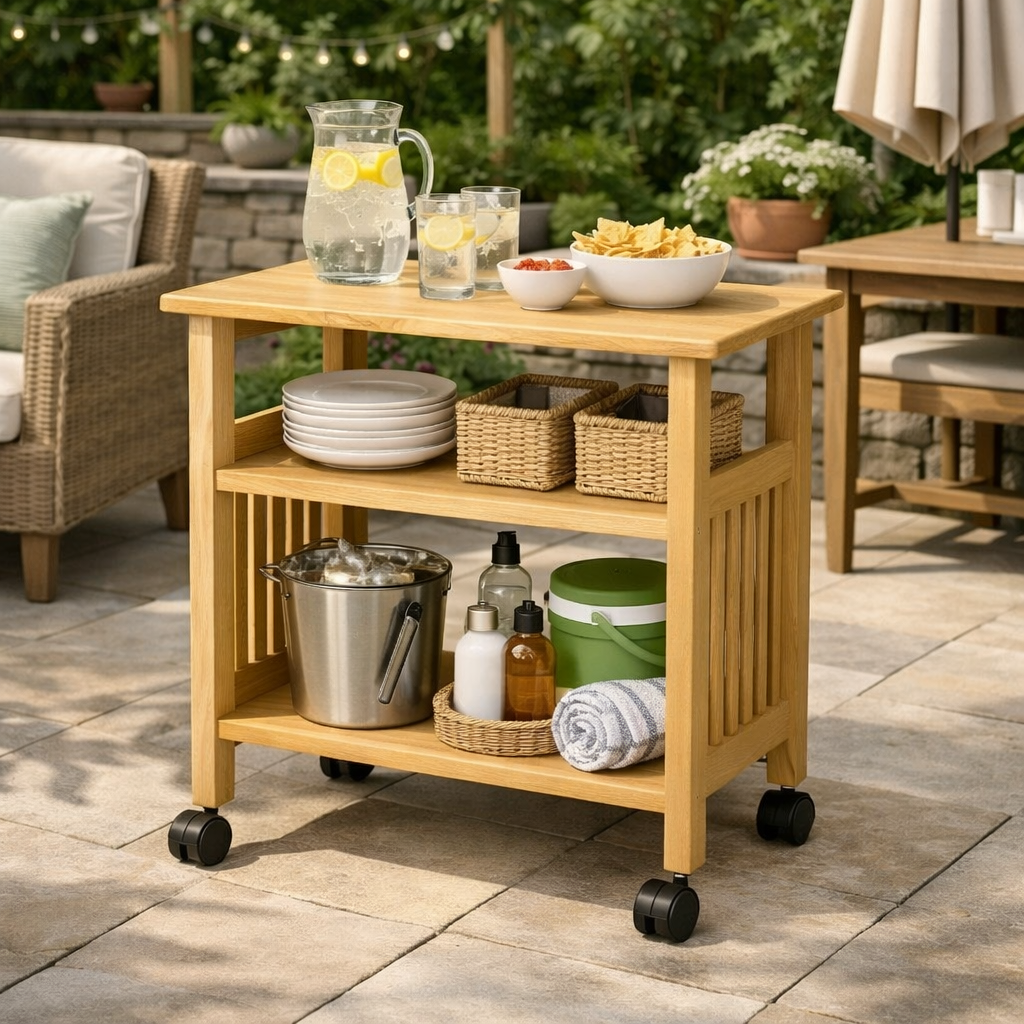 Solid Beechwood Folding Cart