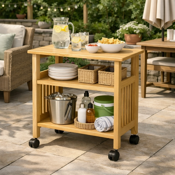 Solid Beechwood Folding Cart