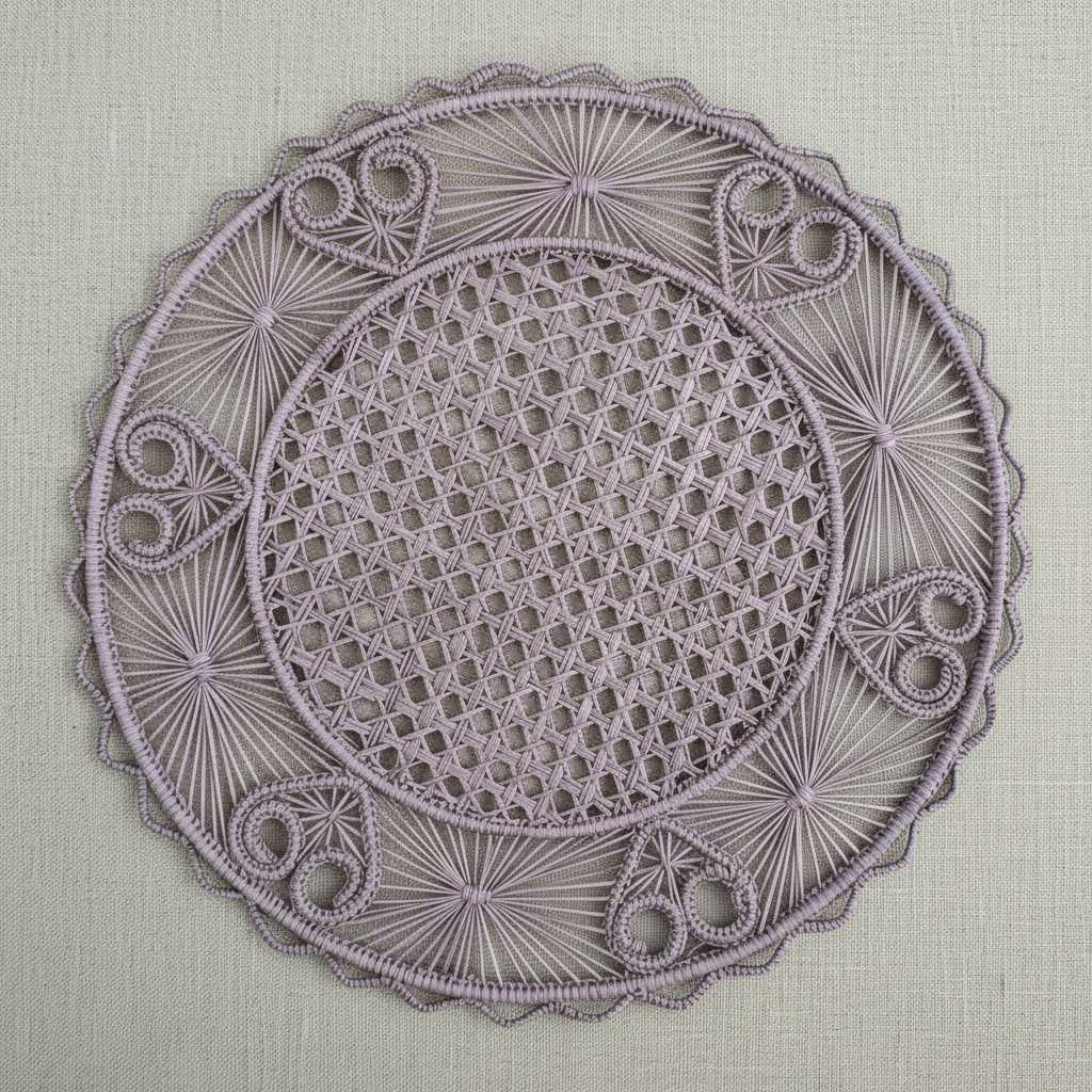 Hidden Hearts Handwoven Iraca Placemat