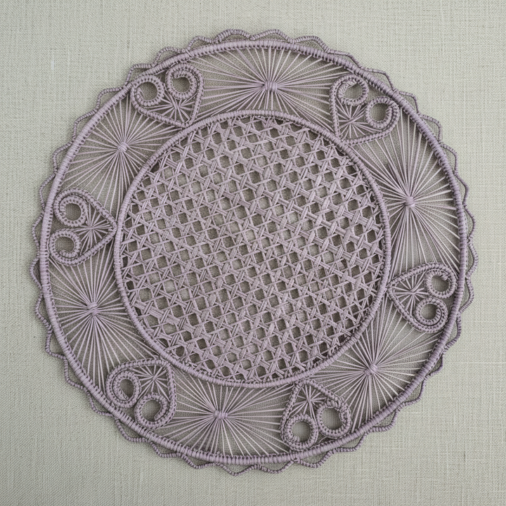 Hidden Hearts Handwoven Iraca Placemat