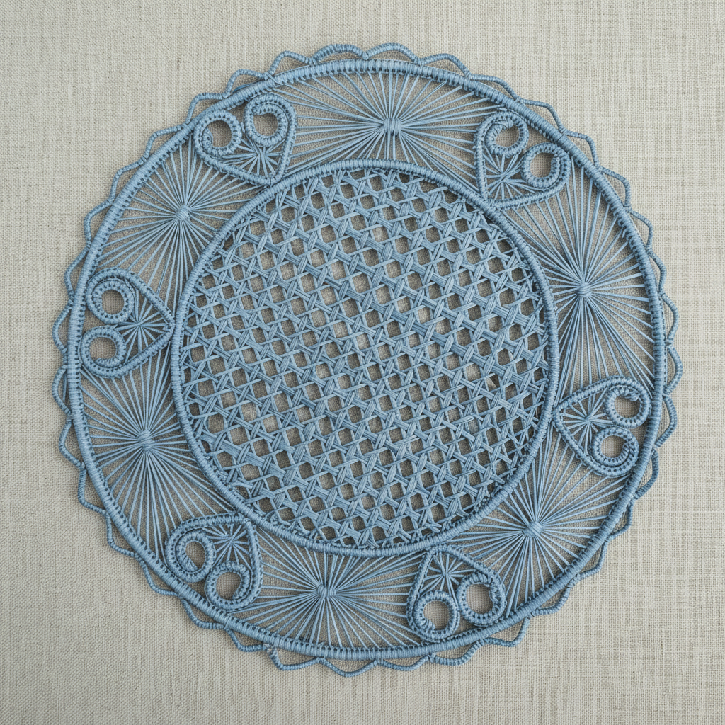Hidden Hearts Handwoven Iraca Placemat