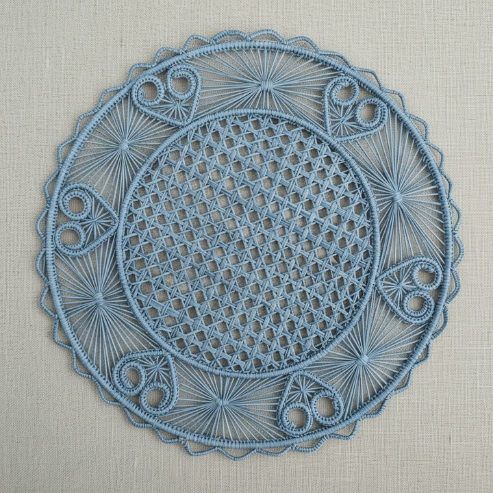 Hidden Hearts Handwoven Iraca Placemat