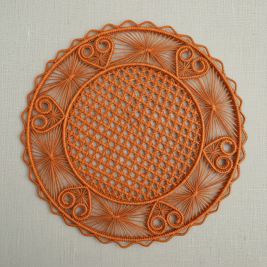 Hidden Hearts Handwoven Iraca Placemat