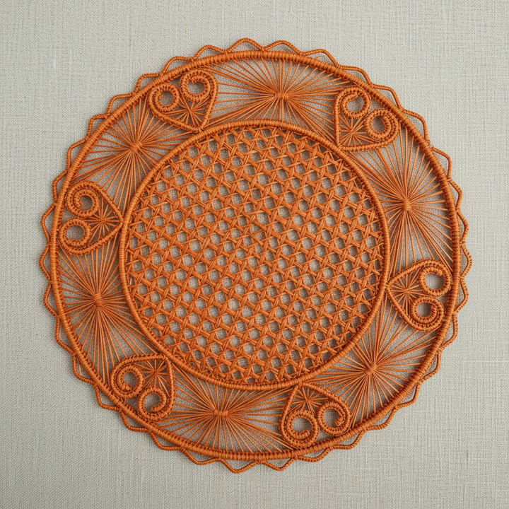 Hidden Hearts Handwoven Iraca Placemat