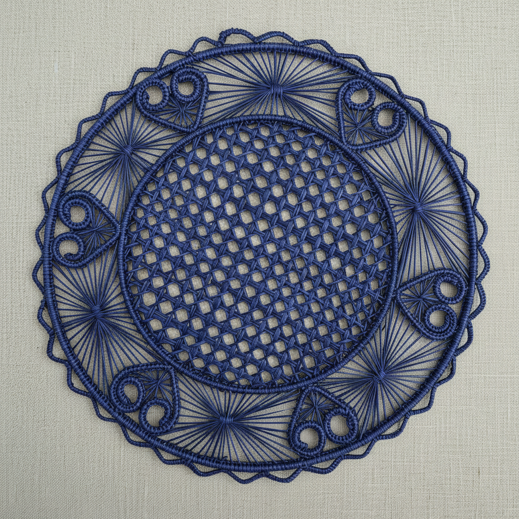 Hidden Hearts Handwoven Iraca Placemat