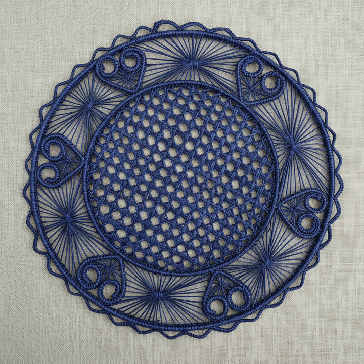 Hidden Hearts Handwoven Iraca Placemat