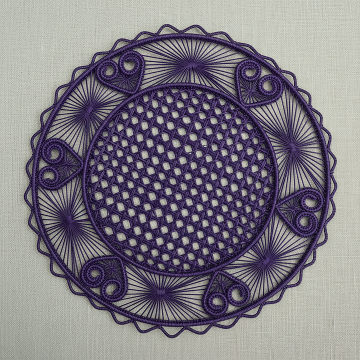 Hidden Hearts Handwoven Iraca Placemat