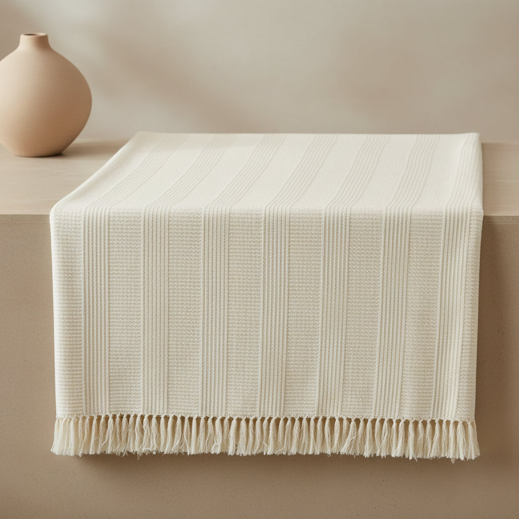 Organic Cotton Throw with Tassels