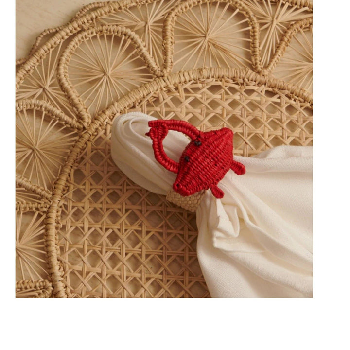 Crab Handwoven Iraca Napkin Ring — Napkin Ring, [material], MacondoForever