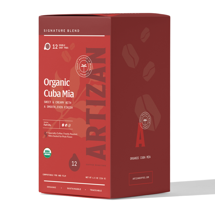 Organic Cuba Mia Double Espresso ESE Coffee Pods, Dark Roast - 12 Pods