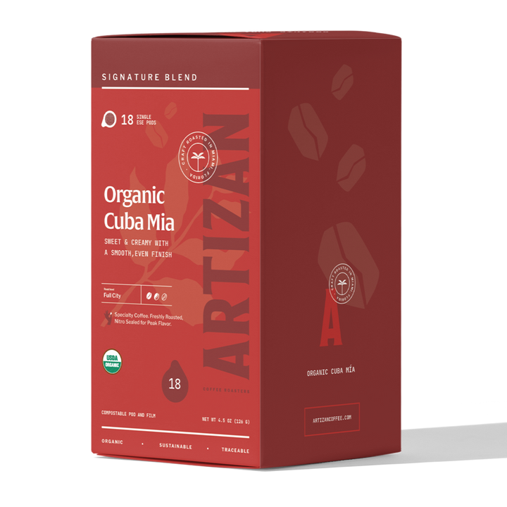 Organic Cuba Mia Espresso ESE Coffee Pods, Dark Roast - 18 Pods